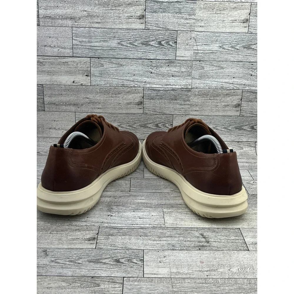 Cole Haan Mens 10.5M Wingtip Oxford Shoes Brown Leather Grand Sole‎ Lace Up